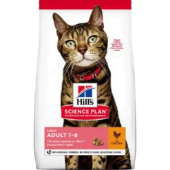 Adult Light croquettes pour chat au poulet 1.5KG - HILL'S