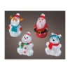 Bonhomme de neige lumineux 4ass. 16cm - LUMINEO