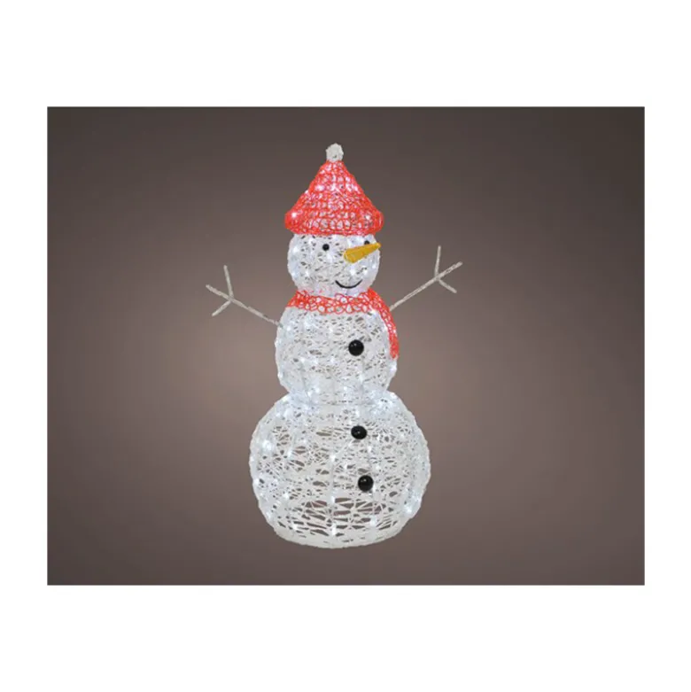 Bonhomme de neige lumineux 90cm - LUMINEO