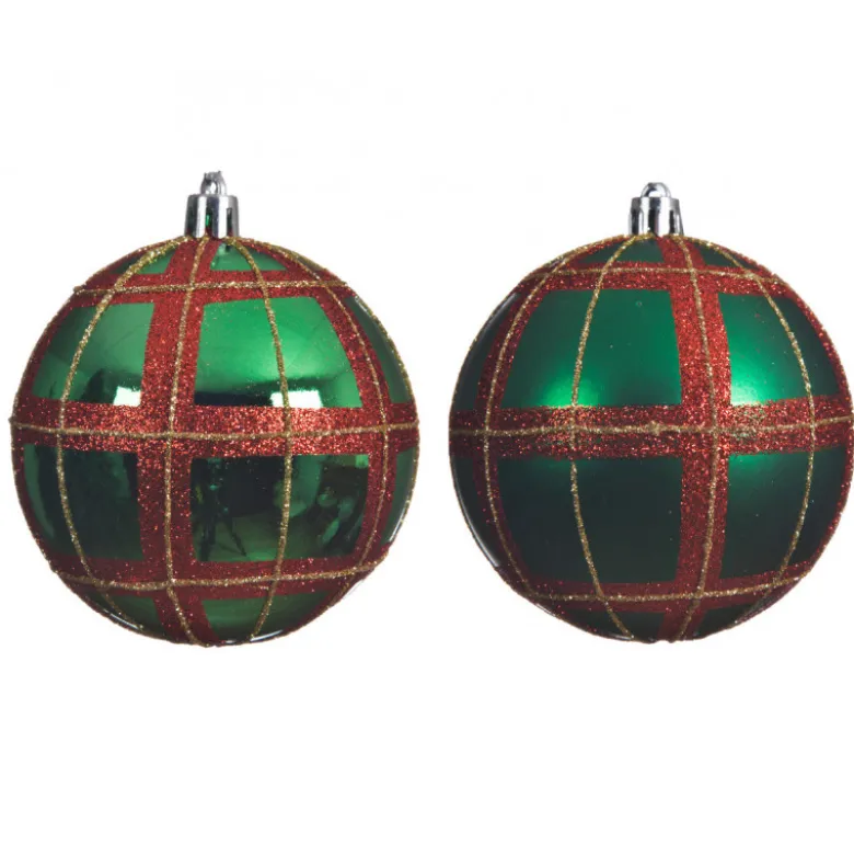 Boule carreau ø8 vert houx - DECORIS