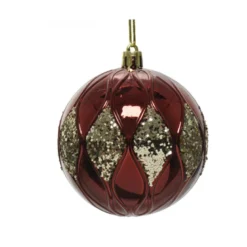 Boule déco arlequin ø8 mat transparent - DECORIS