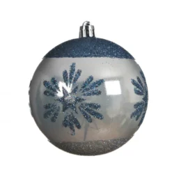 Boule flocon ø8 argent - DECORIS
