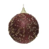 Boule mousse sequins ø8 bordeaux - DECORIS