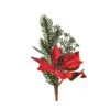 Branche déco poinsettia 25cm vert - EVERLANDS