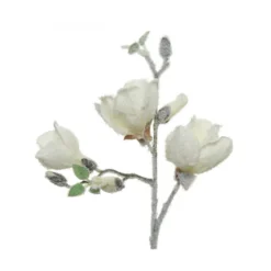 Branche plasti magnolia 50cm blanc - EVERLANDS