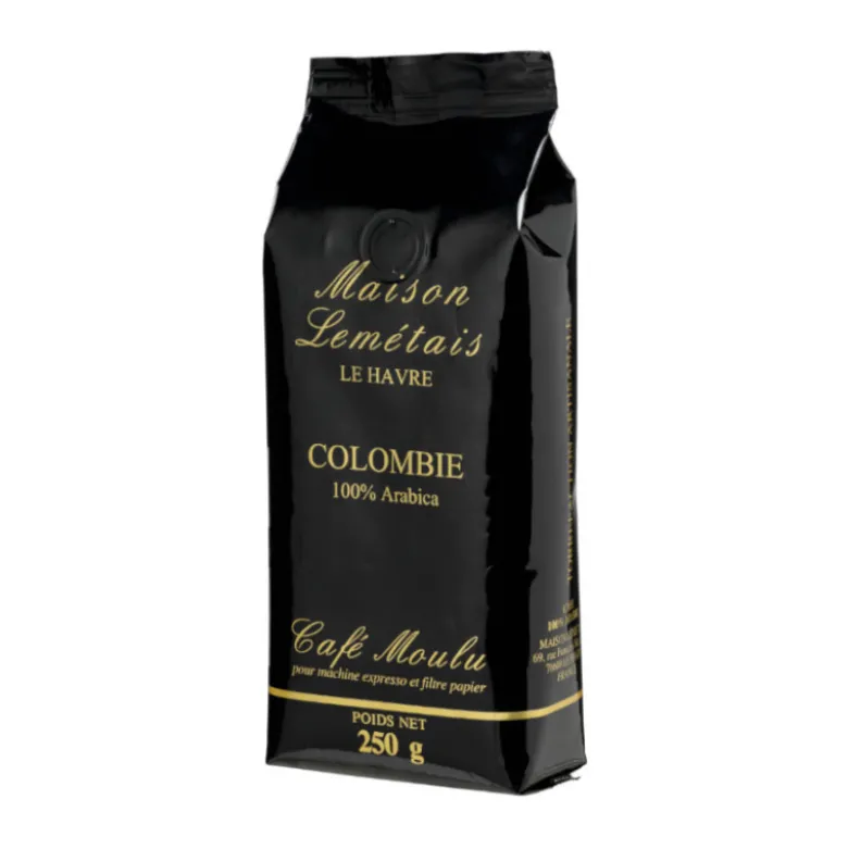 Café Colombie moulu 100% Arabica en 250 g - MAISON LEMETAIS TORREFACTEUR