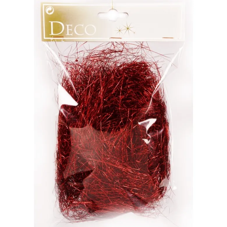 Cheveux d'ange en sachet ø2x16x13 bordeaux - DECORIS