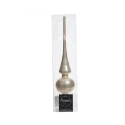 Cimier flèche en verre uni brillant ø6x26 perle - DECORIS