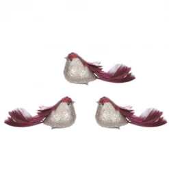 Clip oiseau 3 pièces 5x17-H5 rouge - EDELMAN