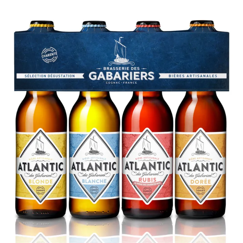 Cluster Atlantic bières des Charentes 4x33 cl - BRASSERIE DES GABARIERS