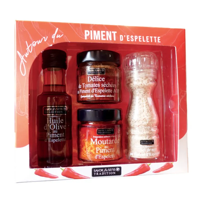 Coffret Autour du Piment d'Espelette 410g - SAVOR ET SENS
