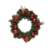 Couronne déco boule pomme de pin ø30 rouge - EVERLANDS