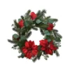 Couronne sapin artificiel poinsettia ø40 vert - EVERLANDS