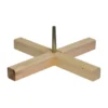 Croix 39 cm bois axe métal - GREEN CAP
