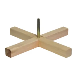 Croix 39 cm bois axe métal - GREEN CAP