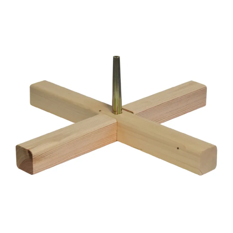 Croix 39 cm bois axe métal - GREEN CAP