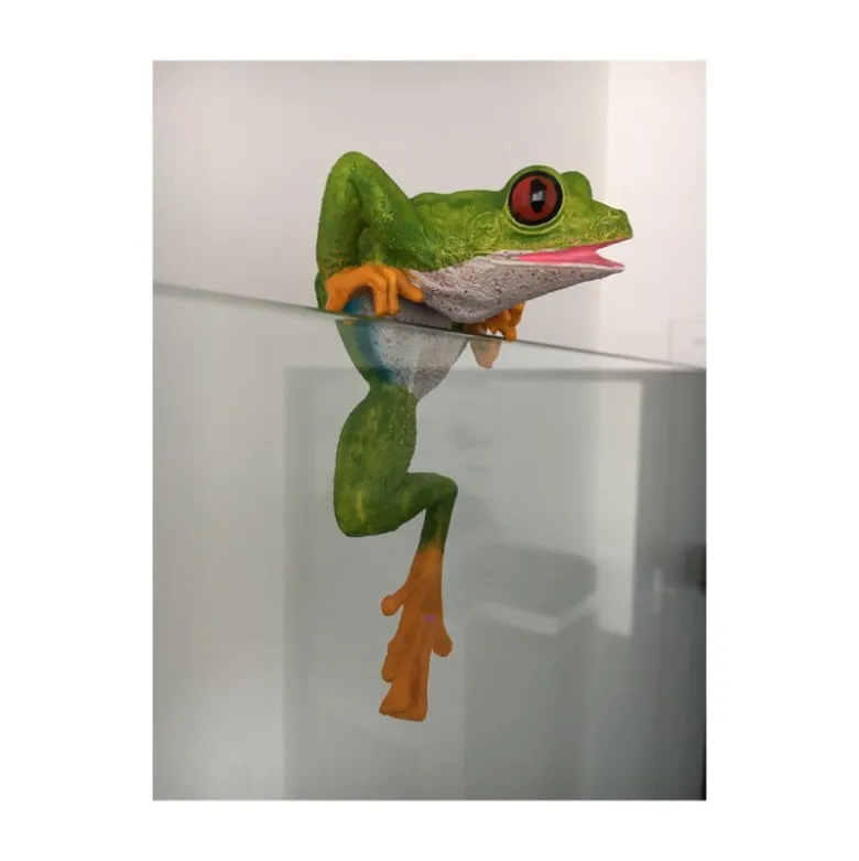 Décor d'aquarium à poser - grenouille