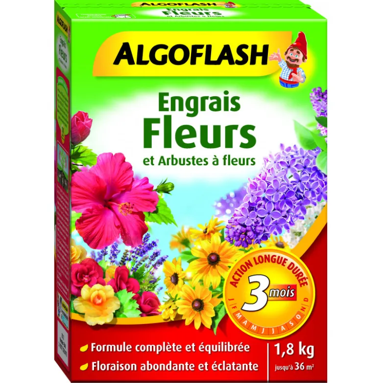 Engrais fleurs&arbust. fleur. act. prolongée 1.8 - ALGOFLASH