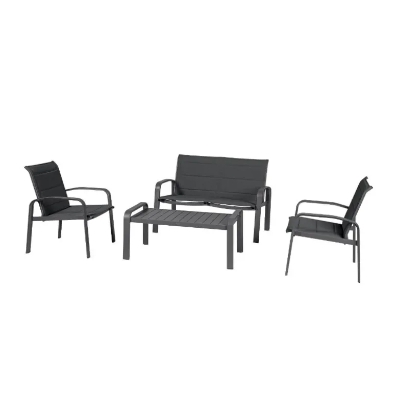 Ensemble Elyn 4 pièces anthracite/graphite - HESPERIDE