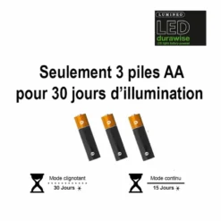 Filet lumineux "LED durawise" 0,50 m - blanc chaud - LUMINEO