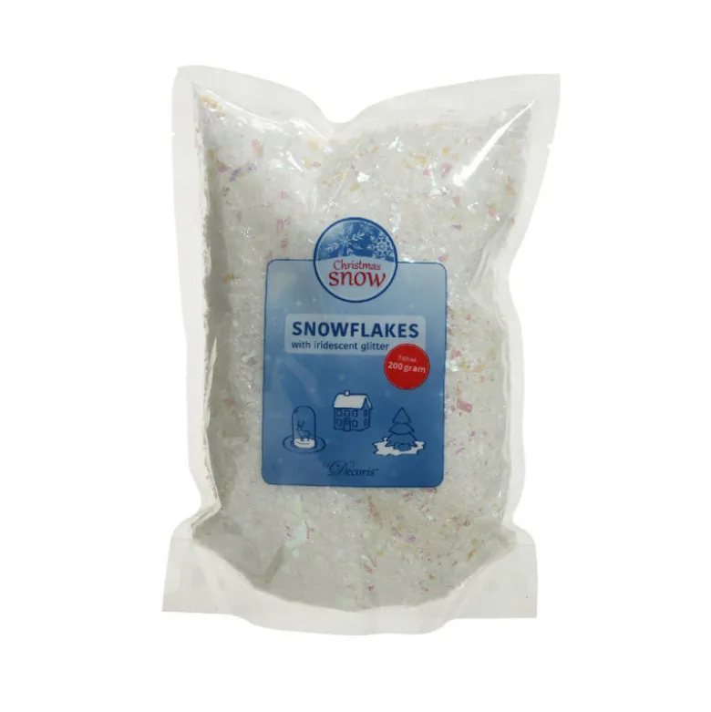 Flocon neige artificielle paillettes irisé sac 2 - DECORIS