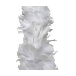 Guirlande boa plumes 12x184cm blanc - DECORIS