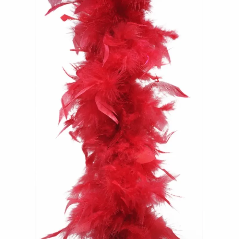 Guirlande boa plumes 15x184cm rouge - DECORIS