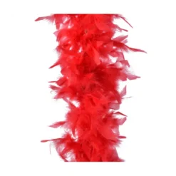 Guirlande boa plumes 15x184cm rouge - DECORIS