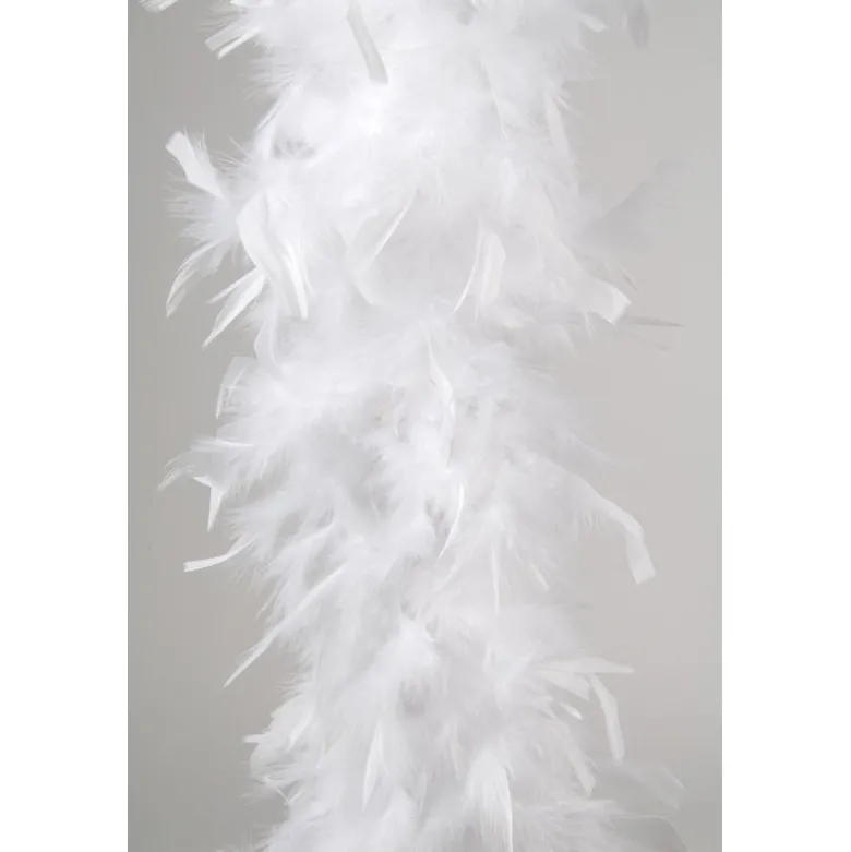 Guirlande boa plume 15x184cm blanc - DECORIS