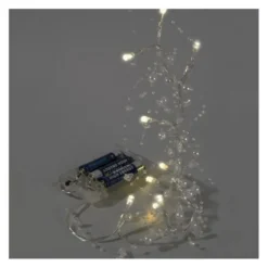 Guirlande de perles lumineuse d'intérieur blanc/blanc chaud - 1,2m - 20LED