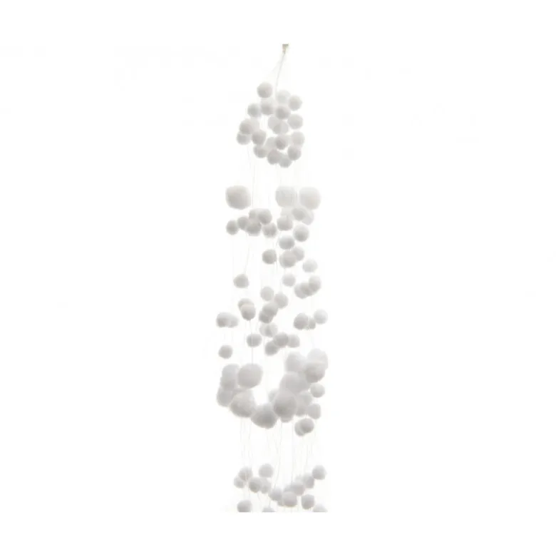 Guirlande flocon de neige 4x135x4cm blanc - DECORIS