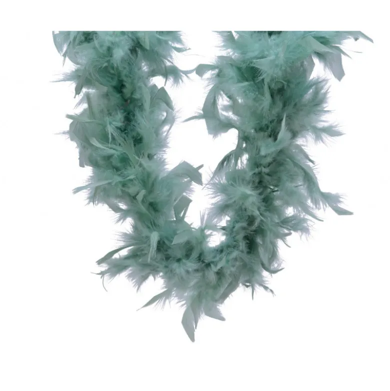 Guirlande plume boa 184cm vert sauge - DECORIS