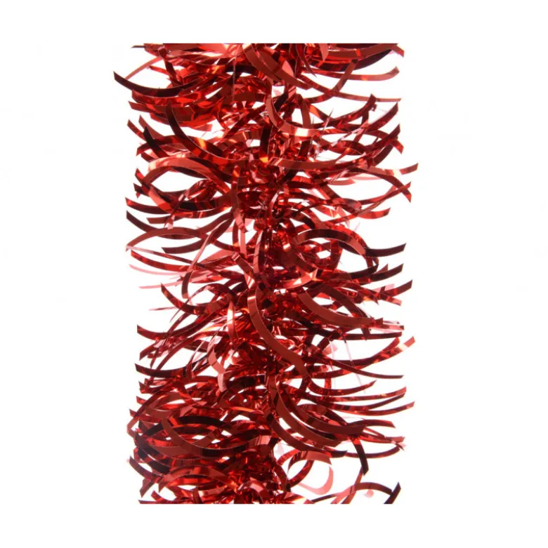 Guirlande scintillante ondulée Ø10x270cm rouge - DECORIS