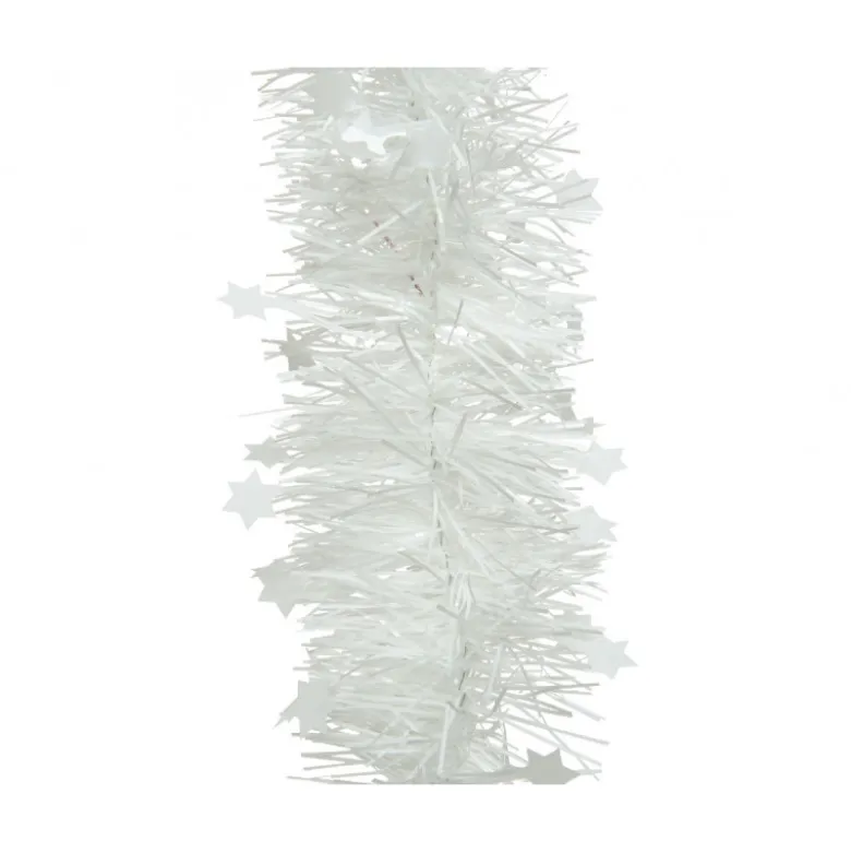 Guirlande scintillante étoiles Ø10x270cm blanc - DECORIS