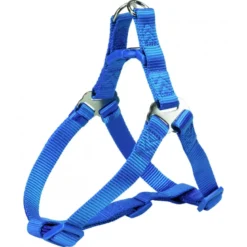 Harnais Premium One Touch M: 50–65cm/20mm bleu r - TRIXIE