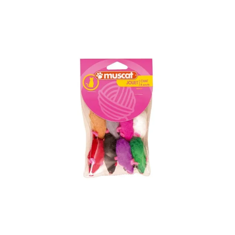 Jouet chat 8 souris fourrure - ZOLUX