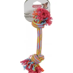 Jouet corde 2 noeuds couleur 30cm - ZOLUX