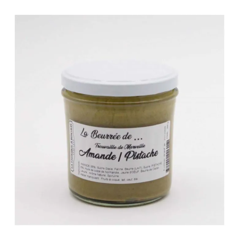 La beurrée amande / pistache 300g - LA FABRIQUE À BISCUITS HONFLEUR