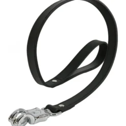 Laisse cuir panique 120cm noir - ZOLUX