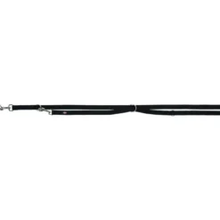 Laisse Premium réglable double L–XL: 2m/25mm noi - TRIXIE