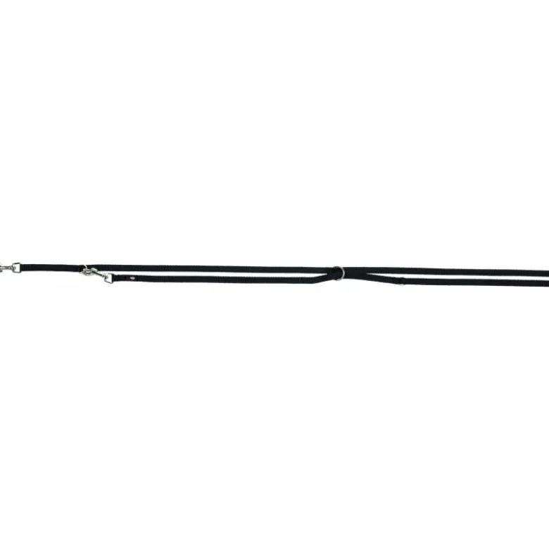 Laisse Premium réglable double XS–S: 2m/15mm noi - TRIXIE