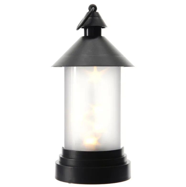 Lanterne avec rotation - 28,5 cm - noire - LUMINEO