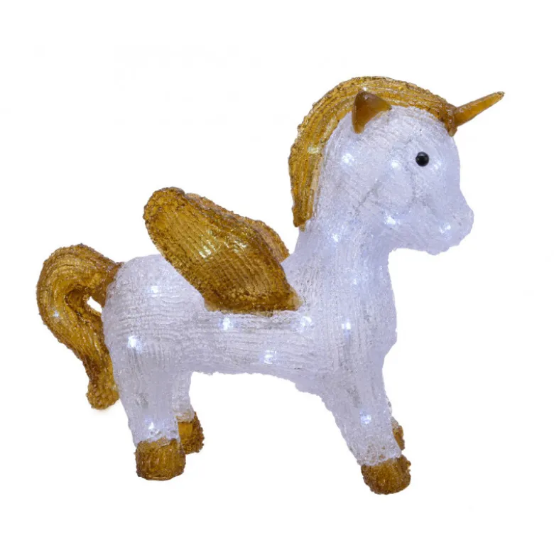 Licorne debout lumineuse 38x17x33cm - LUMINEO