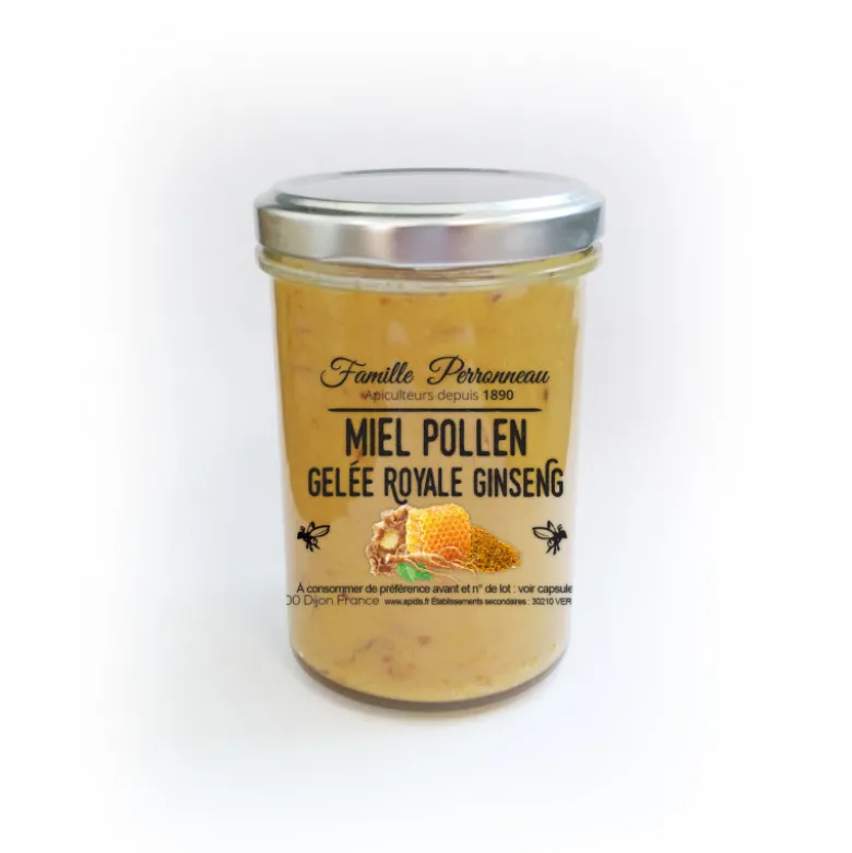 Miel crémeux pollen+gelée-5g poudre de racine gi - FINABEIL