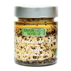 Moutarde Bio brisures truffe et poivre noir 130g - SAVOR ET SENS
