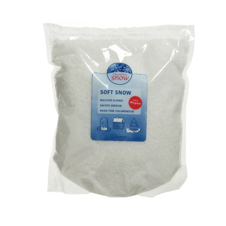 Neige artificielle fine sac 200g- DECORIS