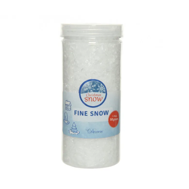 Neige fine artificiel en pot blanc - DECORIS