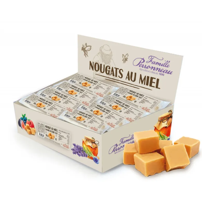 Nougat caramel beurre salé présentoir 30g - FINABEIL
