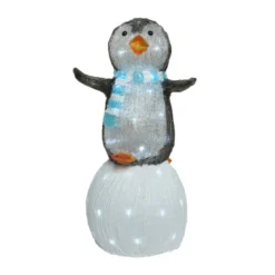 Pingouin lumineux sur boule de neige - LUMINEO