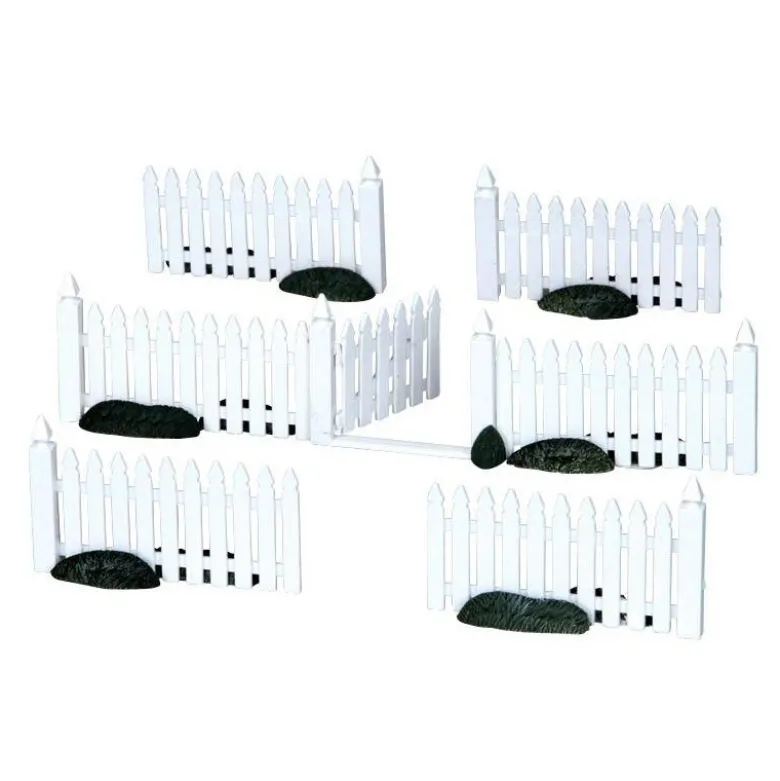 PLASTIC PICKET FENCE SET OF 7 - LEMAX